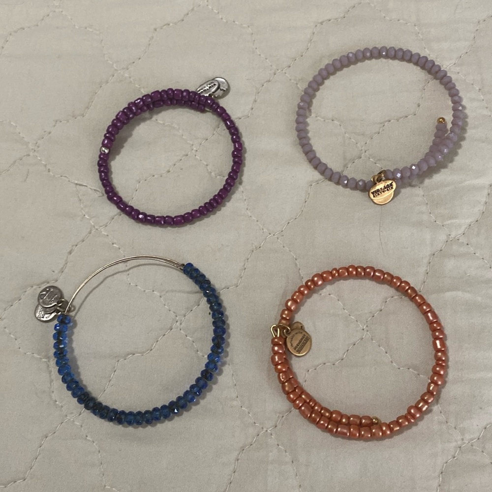 Alex and ani bracelet bundle excellent condition 3 wrap around and I bangle